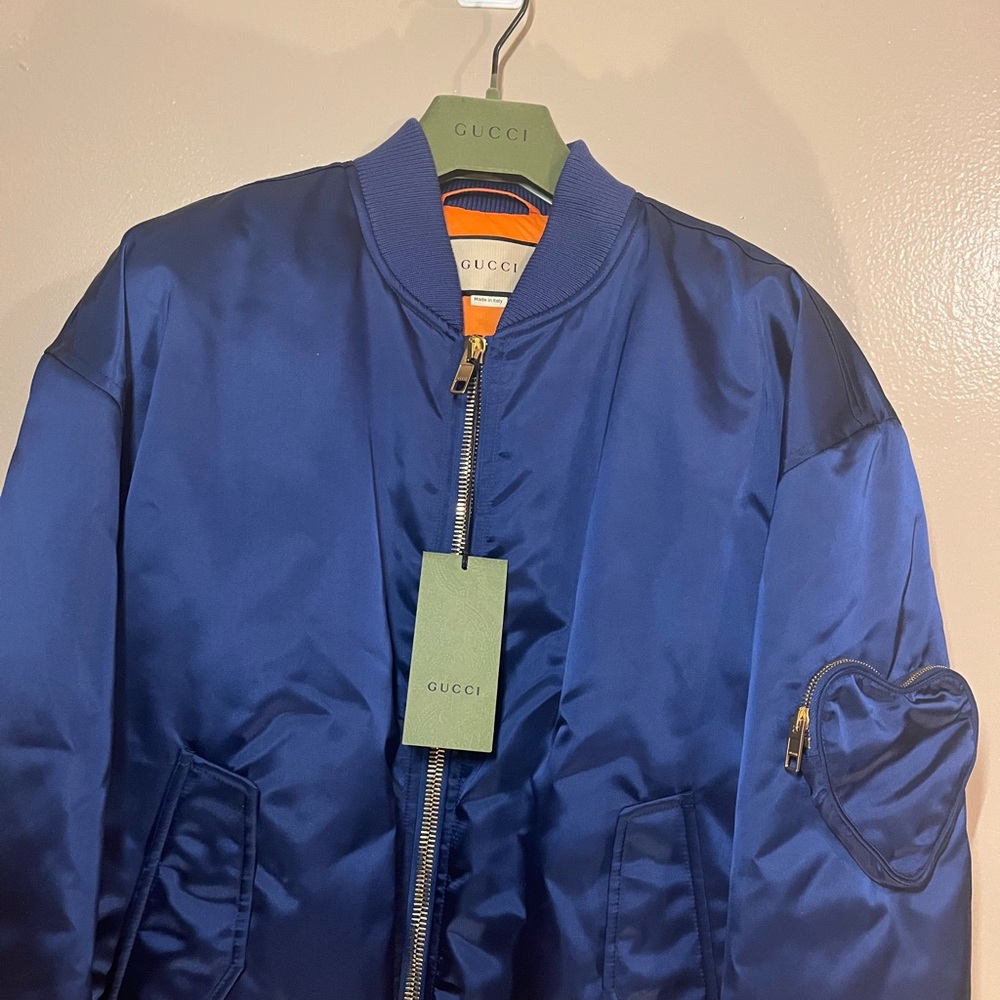 Authentic Gucci Nylon Jacket With Embroidered Pat… - image 3